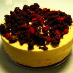 Raw Orange Cheesecake with goji berries