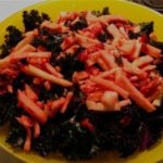 celeriac, kale and sour cherry salad