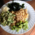 fava-beans-wakame-sauerkraut-rice