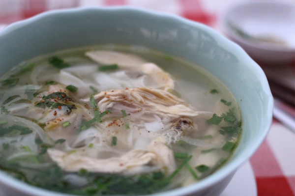 vietnamese chicken noodle soup pho' ga