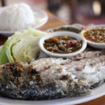 Night market On Nut BTS, whole grilled fish