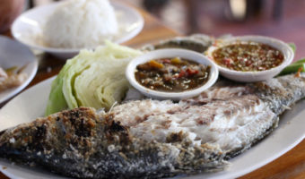 Night market On Nut BTS, whole grilled fish