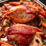 roasted chicken supreme with fennel, carrots and beans