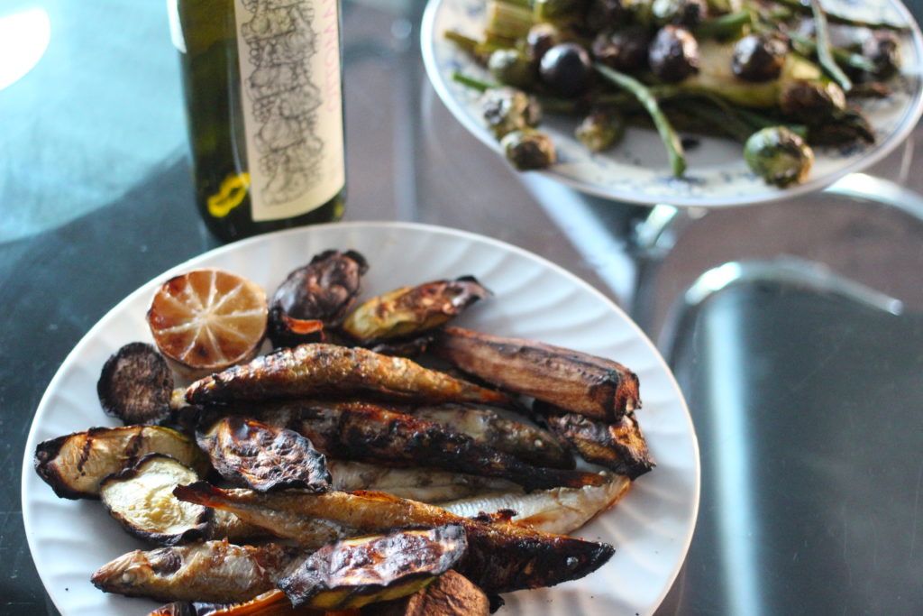 Sustainable BBQ Smelt with Grilled Vegetables and Lemon