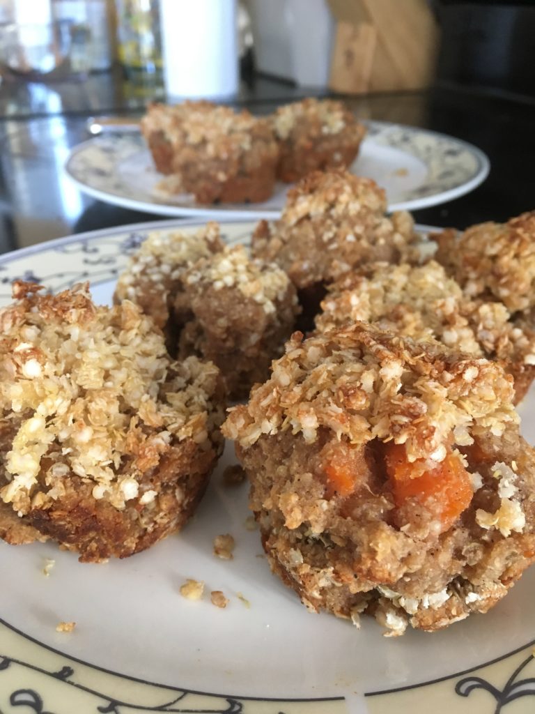 gluten free sweet potato and banana vegan muffins