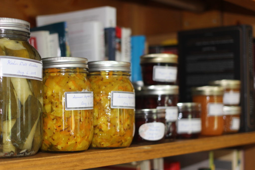 preserving cupboard and summer squash chutney