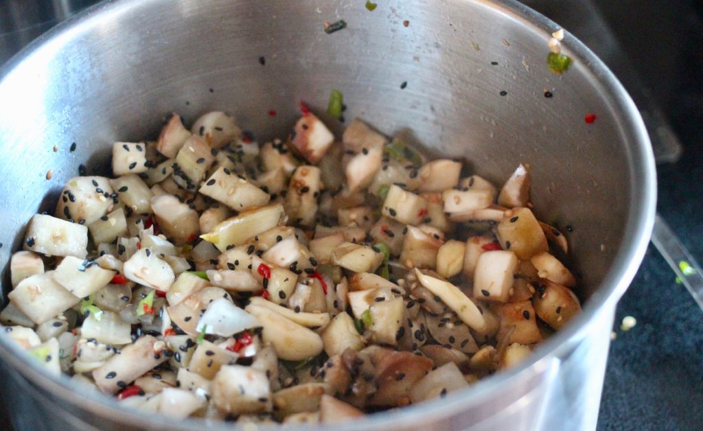 sesame eggplant chutney