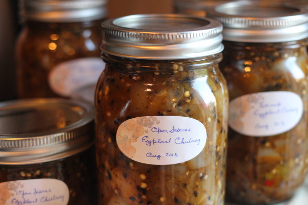 Eggplant chutney with sesame seeds