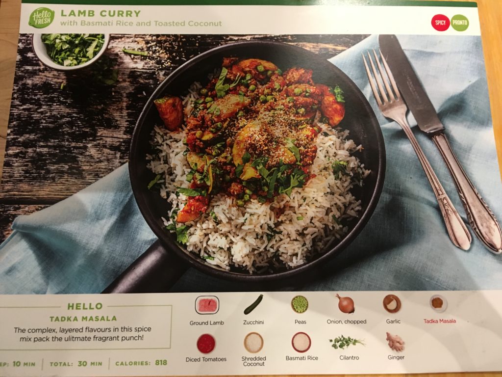 Hello Fresh in Montreal with Martin Juneau-lamb curry