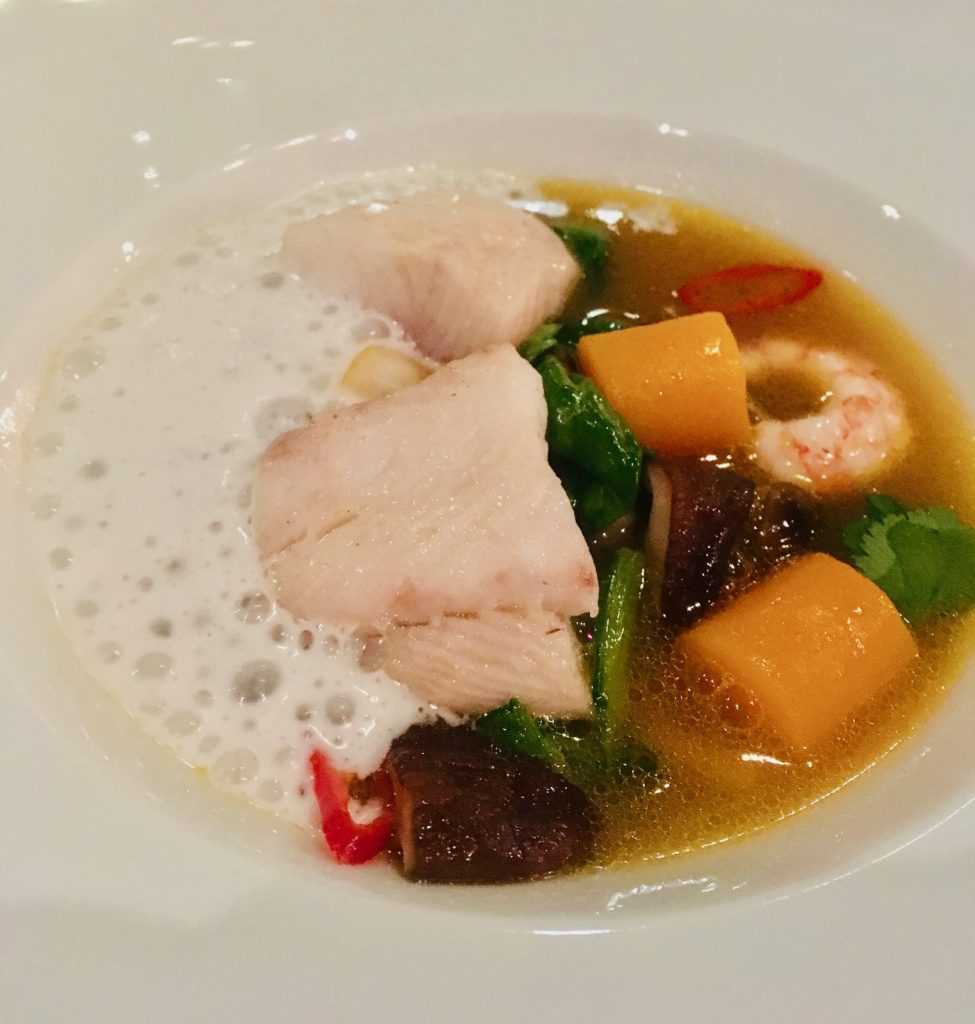 Tom yum black cod at Monarque