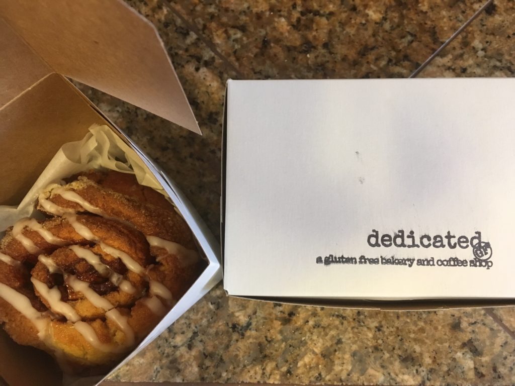 Cinnamon bun at Dedicated in Tucson