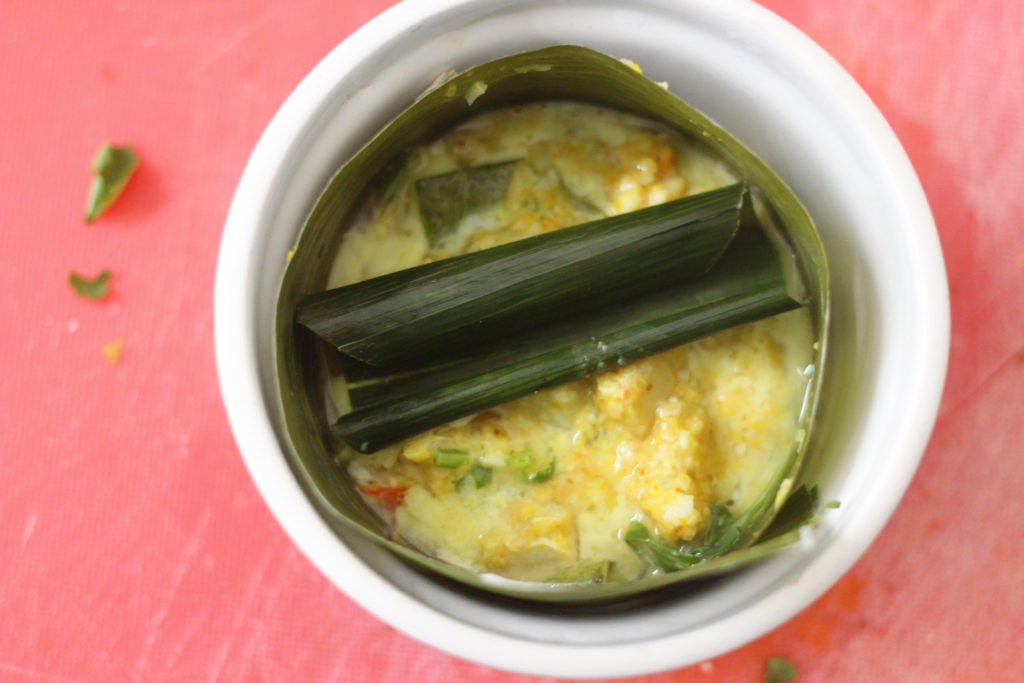 otak otak in banana leaf