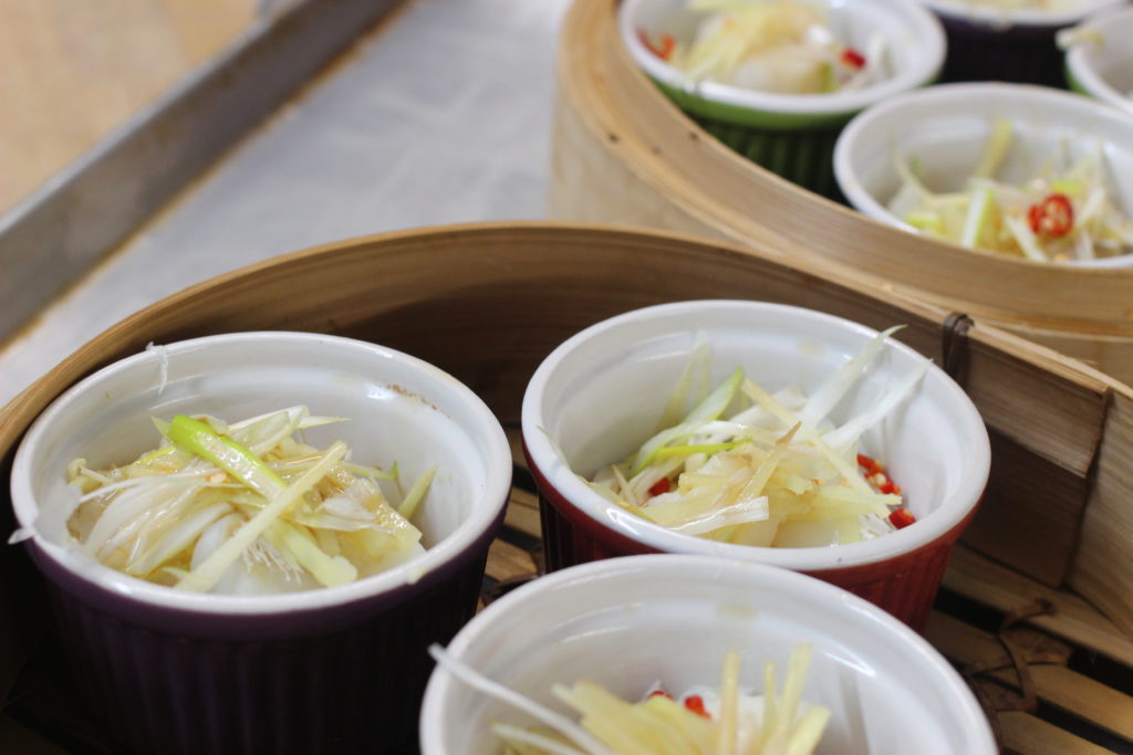 steamed cod and tofu