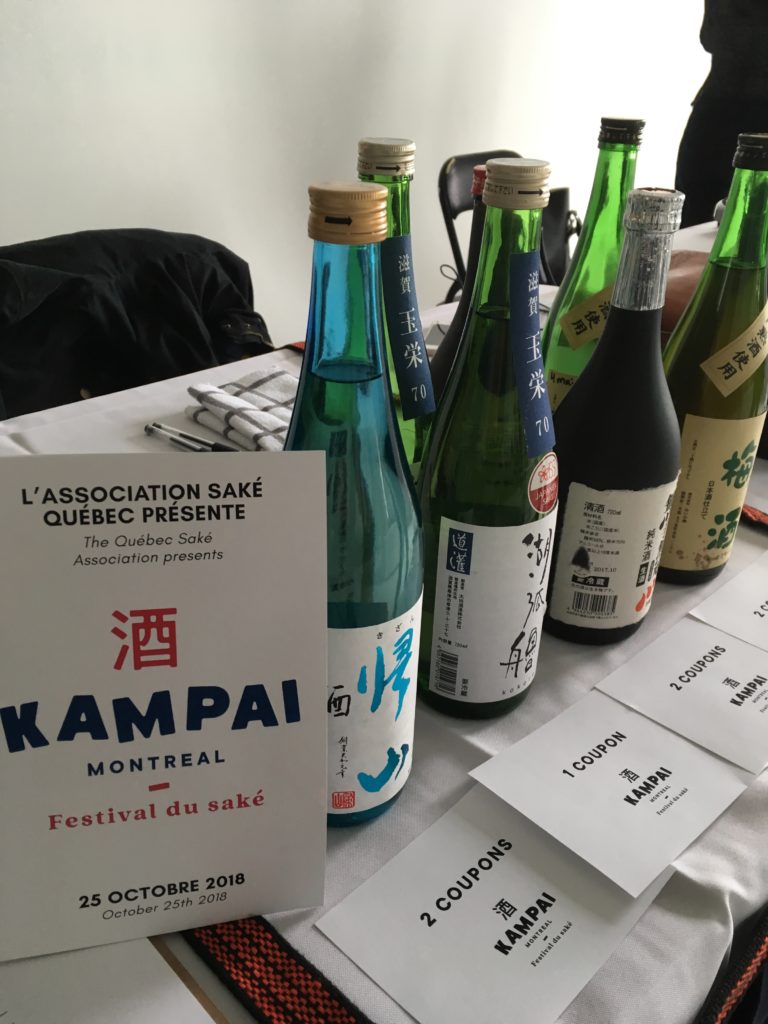 Sake tasting at Kampai Montreal