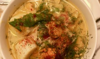 Scallops and cod chowder dairy free