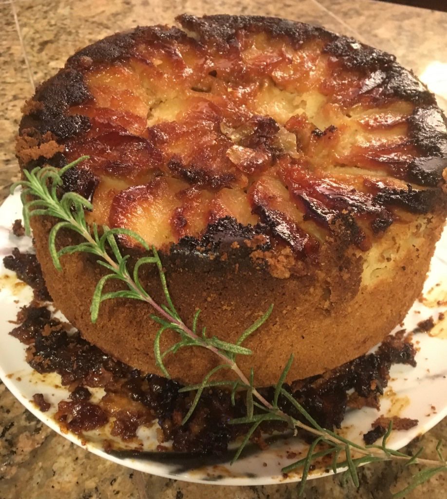 gluten free apple caramel upside-down cake-2