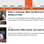 Montreal Gazette new food writers