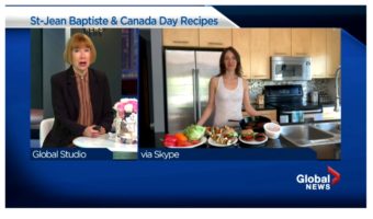 Amie Watson on Global Montreal for Becel BBQ burgers segment