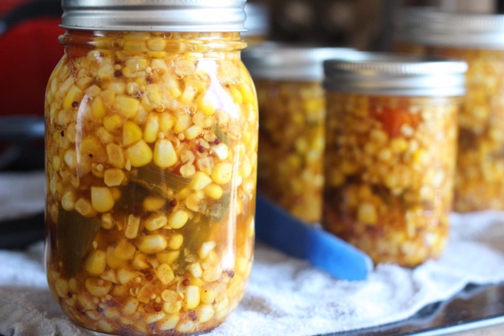 pickled corn preserve