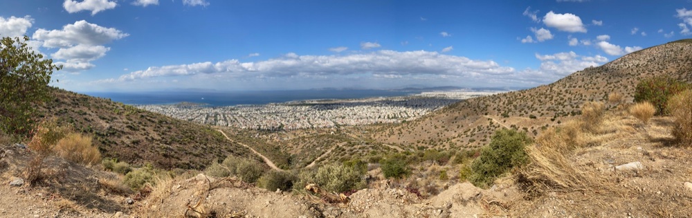 view from airbnb-greece