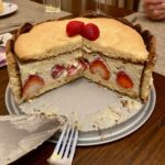 sliced-white-chocolate-charlotte-mousse-cake-gluten-free-dairy-free-with-strawberries-alice-medrich-art-of-low-fat-desserts